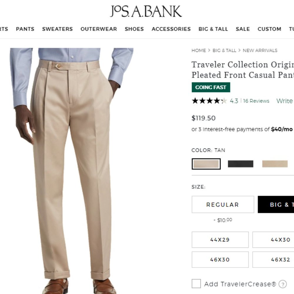 NWT Bundle (2 pair) of Joseph A. Banks pants